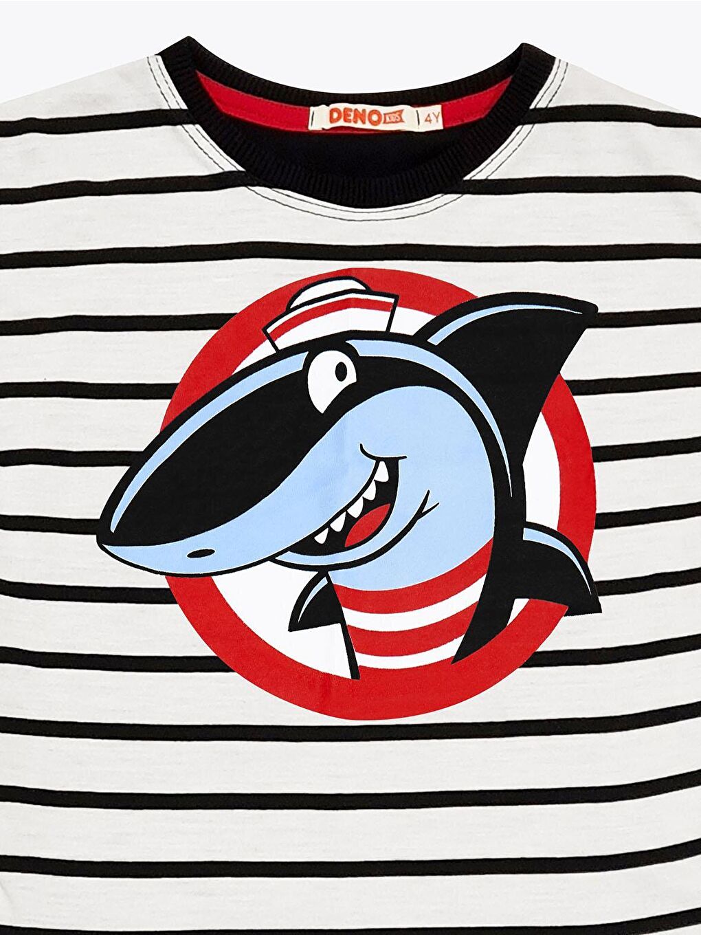 Karışık Denizci Çizgili Erkek Çocuk Kapri Takım-4