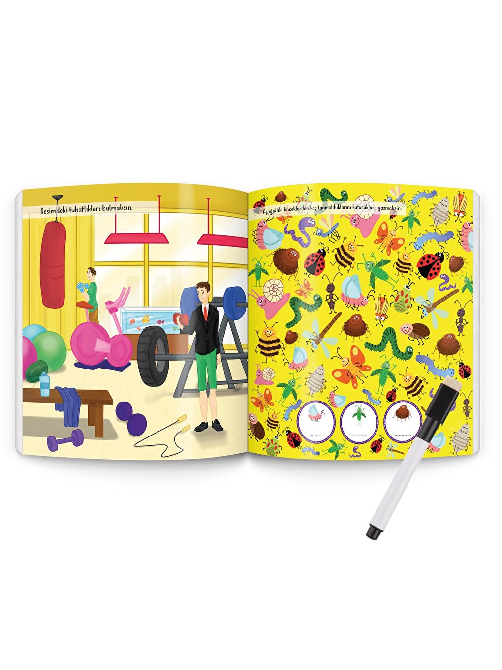 Mucit Karınca Bak Bul Dikkat Geliştiren Kitap Serisi (4-8 Yaş) Yaz-Sil-3