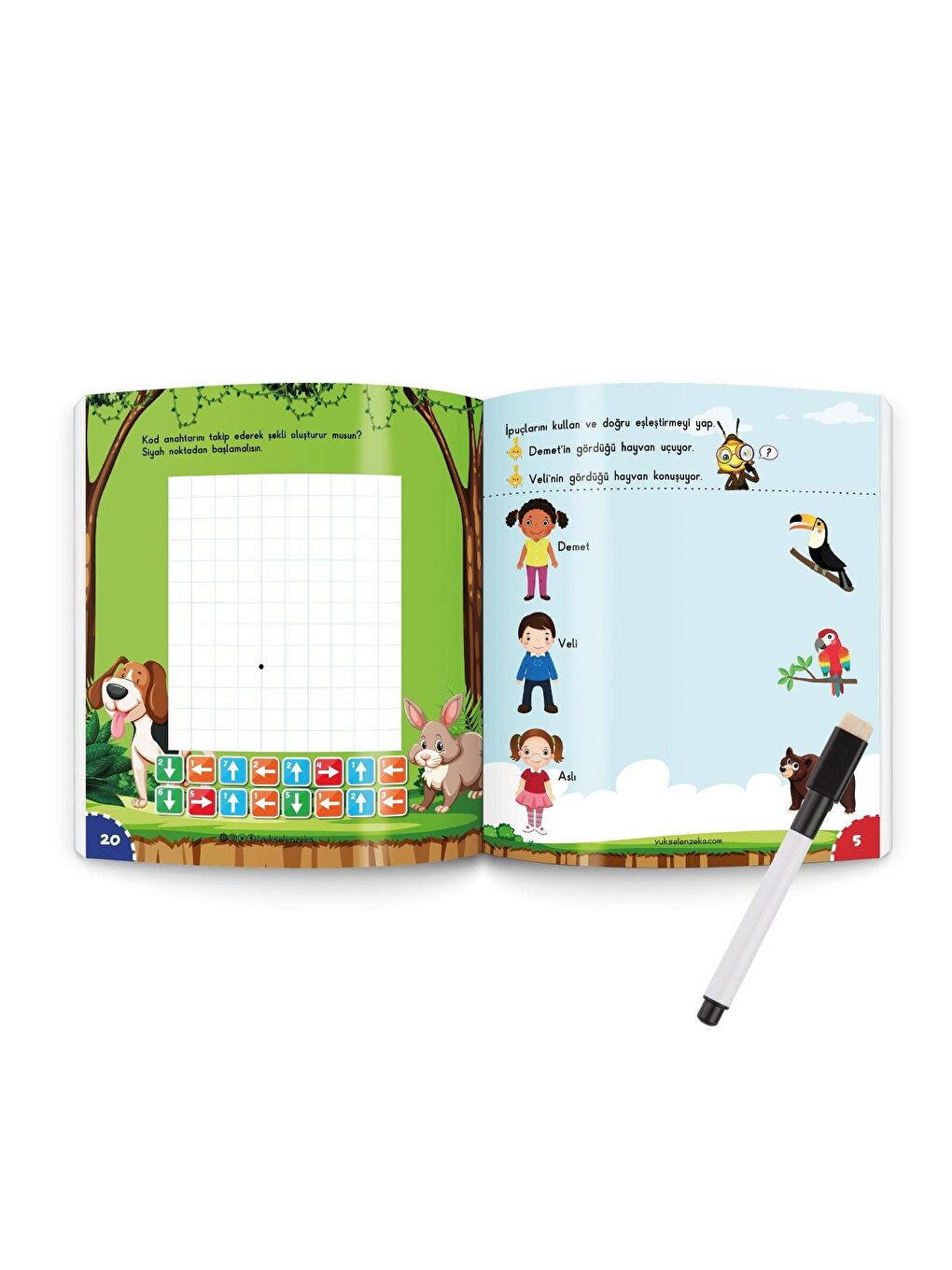 Beyin Geliştirme Etkinlikleri (3-6 Yaş) Yaz-Sil Kitaplar-3