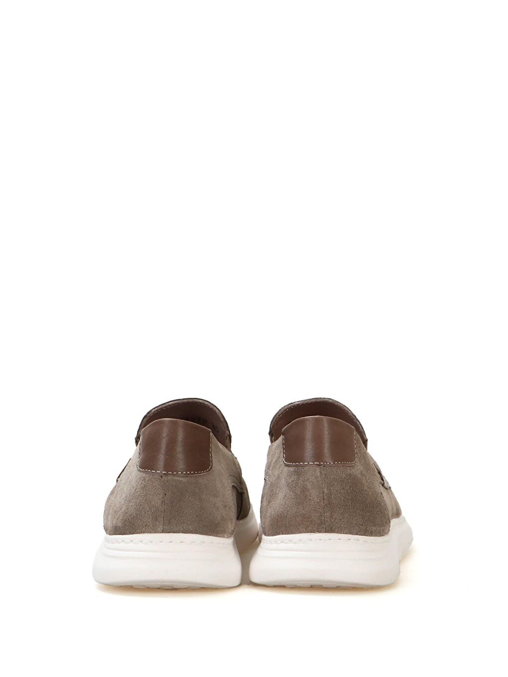 Bej Hakiki Deri Maykop Taupe Süet Erkek Günlük Ayakkabı-3