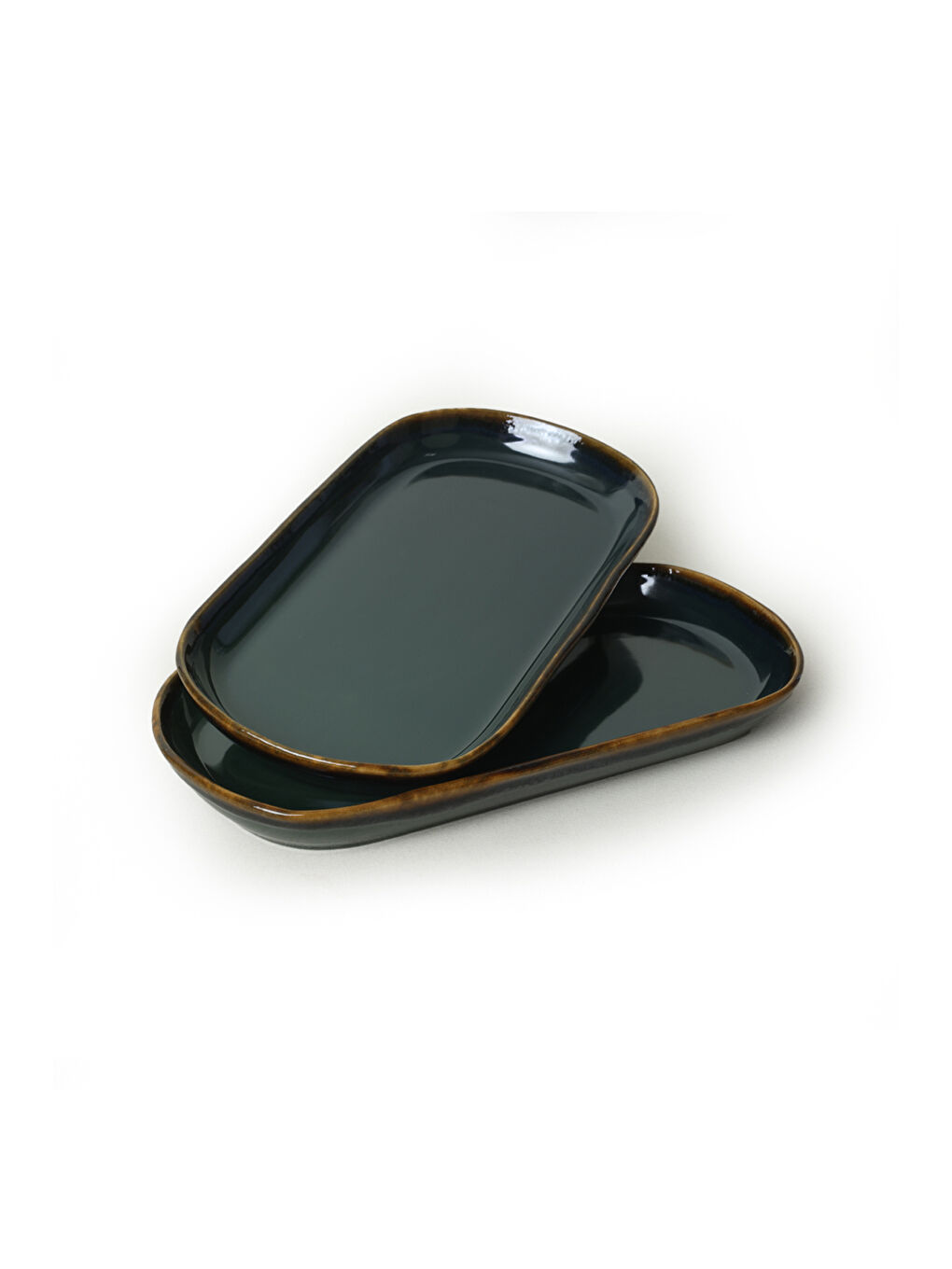 Yeşil Zümrüt Noyan Kayık Tabak 28 Cm 2 Adet-3