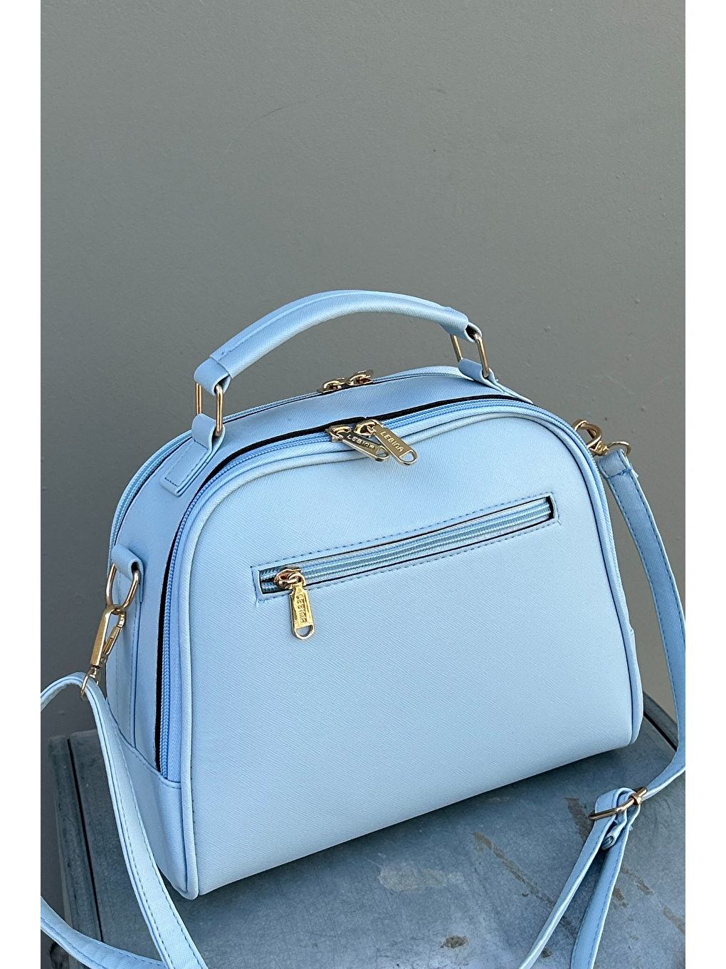 Mavi Çok Bölmeli Kadın Omuz Çantası ASB005-1