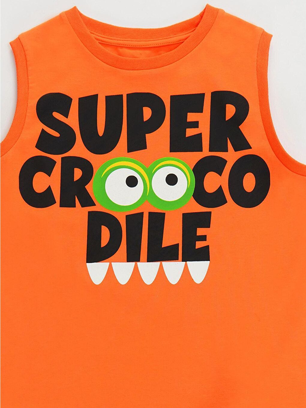 Karışık Paçada Timsah Erkek Çocuk Tişört Şort Takım-4