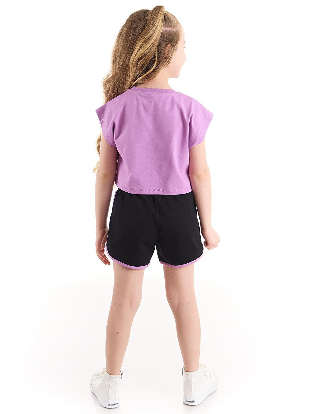 Karışık Sincap Kız Tişört Şort Takım-1