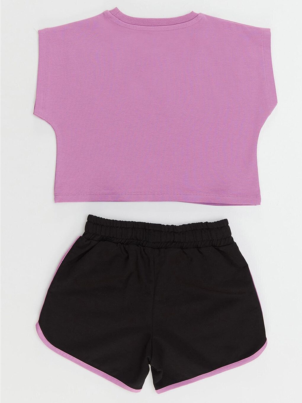 Karışık Sincap Kız Tişört Şort Takım-3