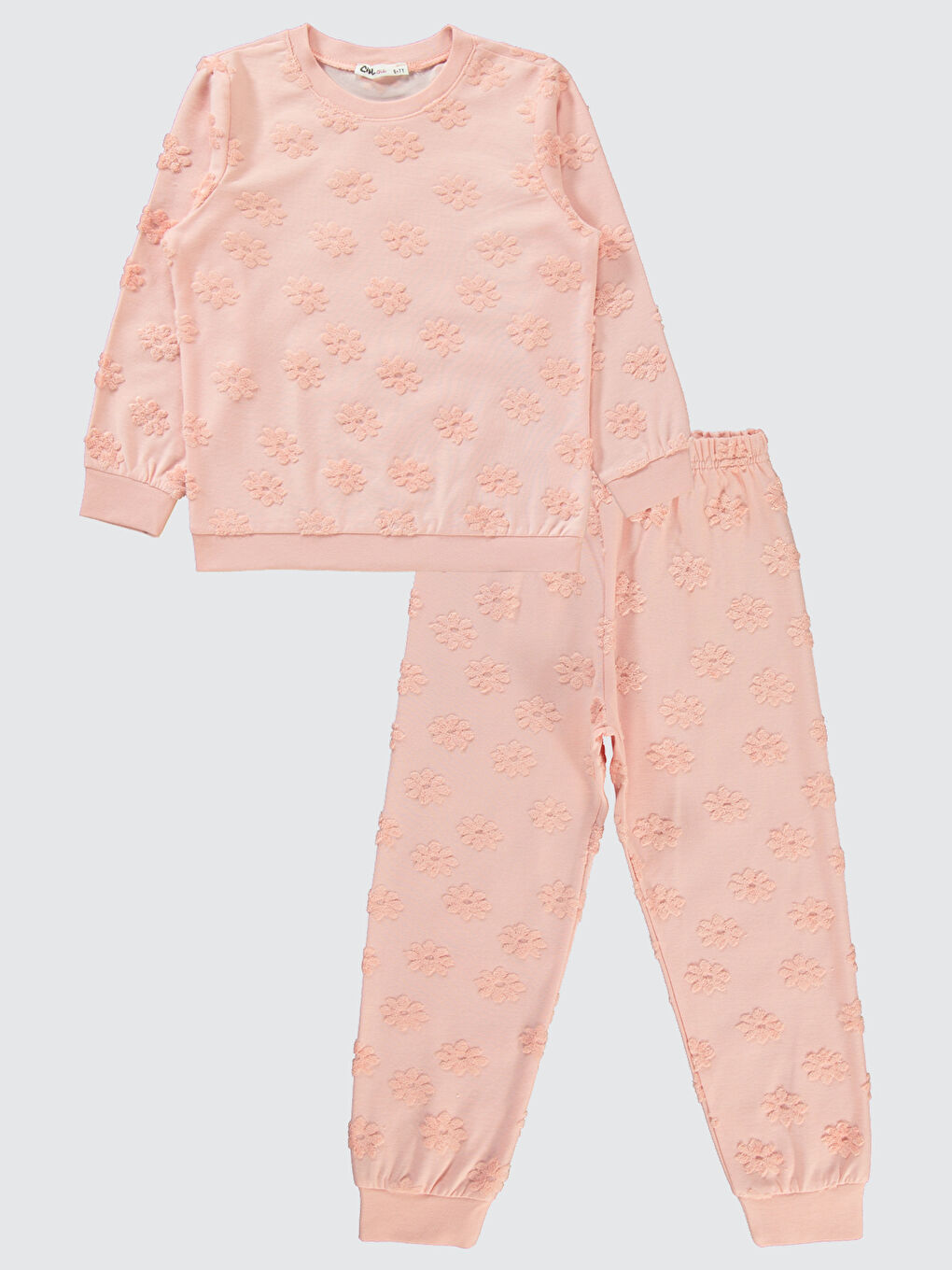 Pembe Girls Kız Çocuk Pijama Takımı 6-9 Yaş Pudra