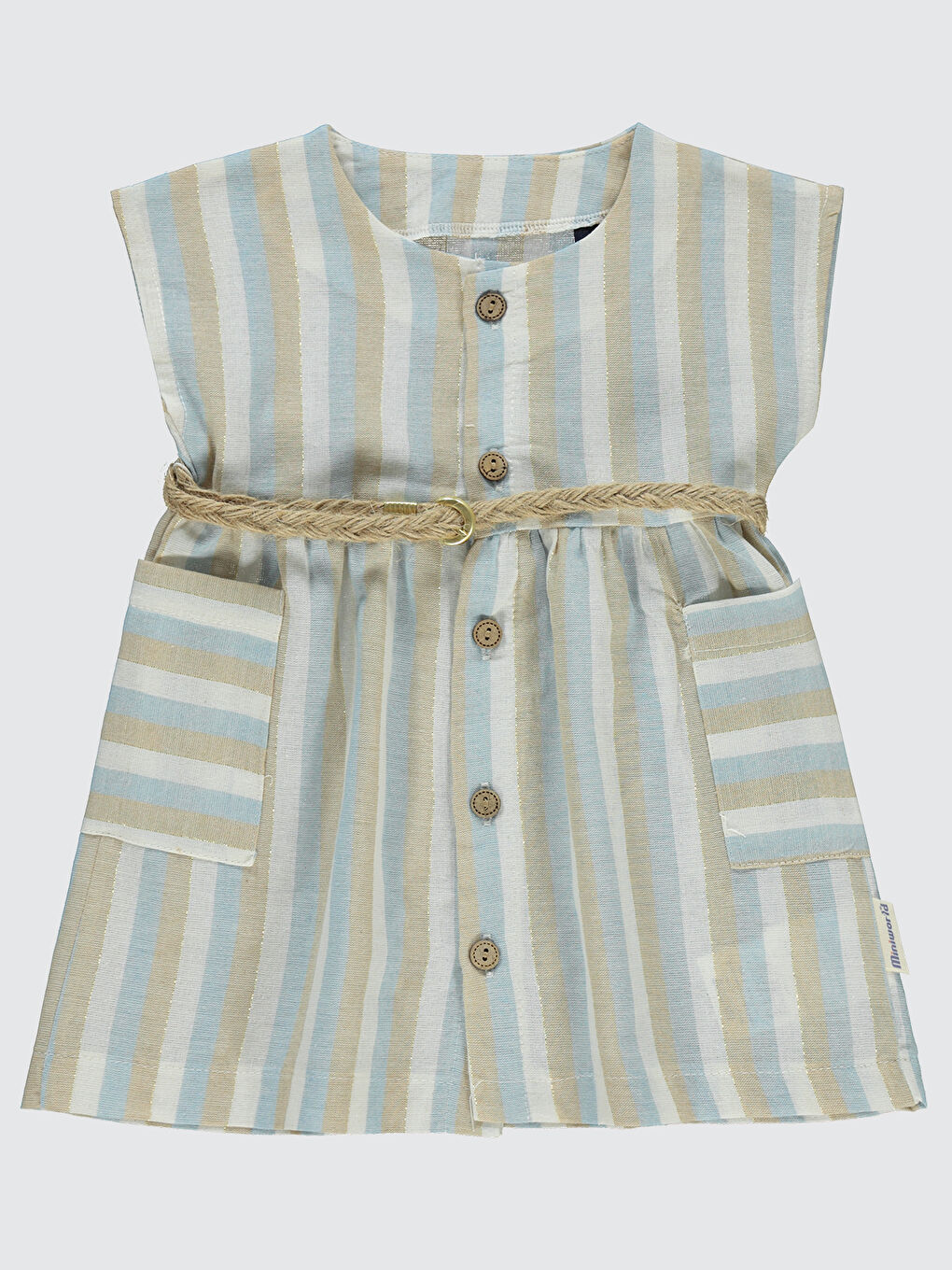Kız Bebek Elbise 6-18 Ay Açık Mavi