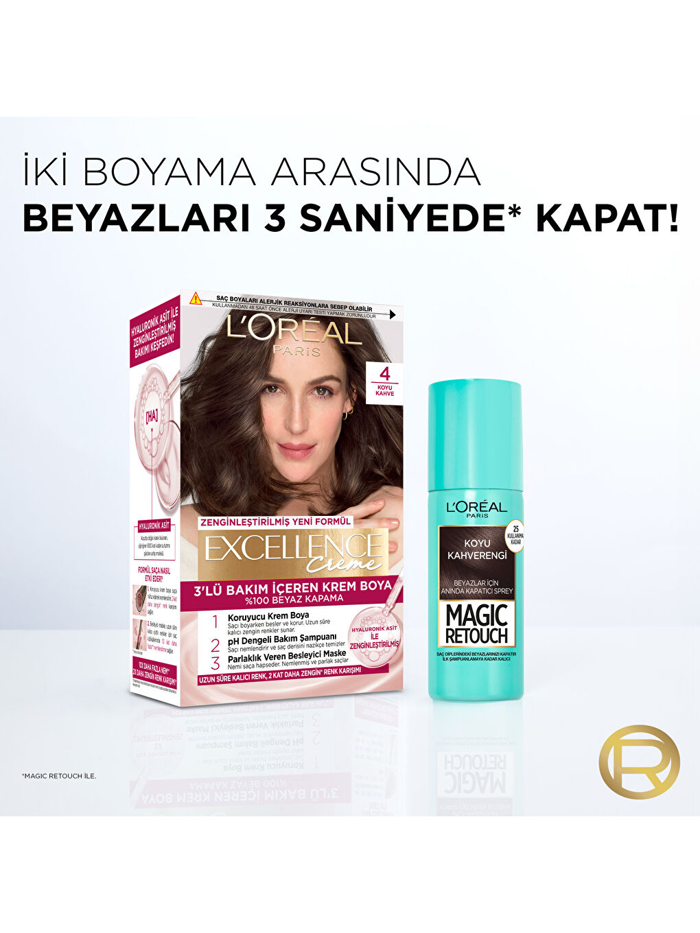 L'Oreal Paris Kahverengi Magic Retouch Beyaz Dipleri Kapatıcı Sprey - Kahverengi (75 ml) - 6