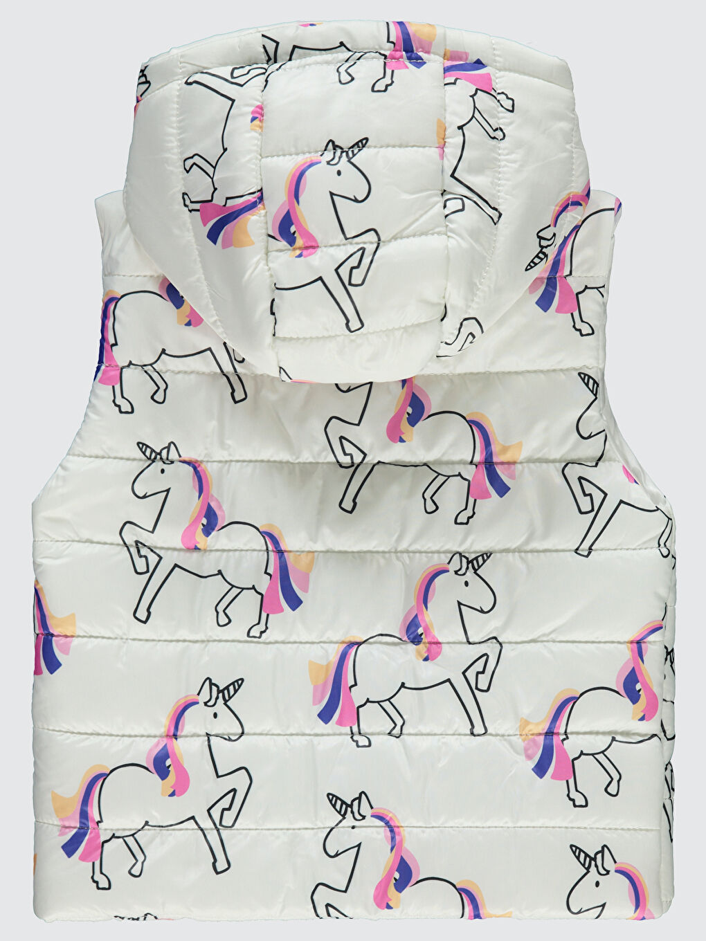 Kız Çocuk Kapüşonlu Yelek 2 5 Yaş Ekru-2