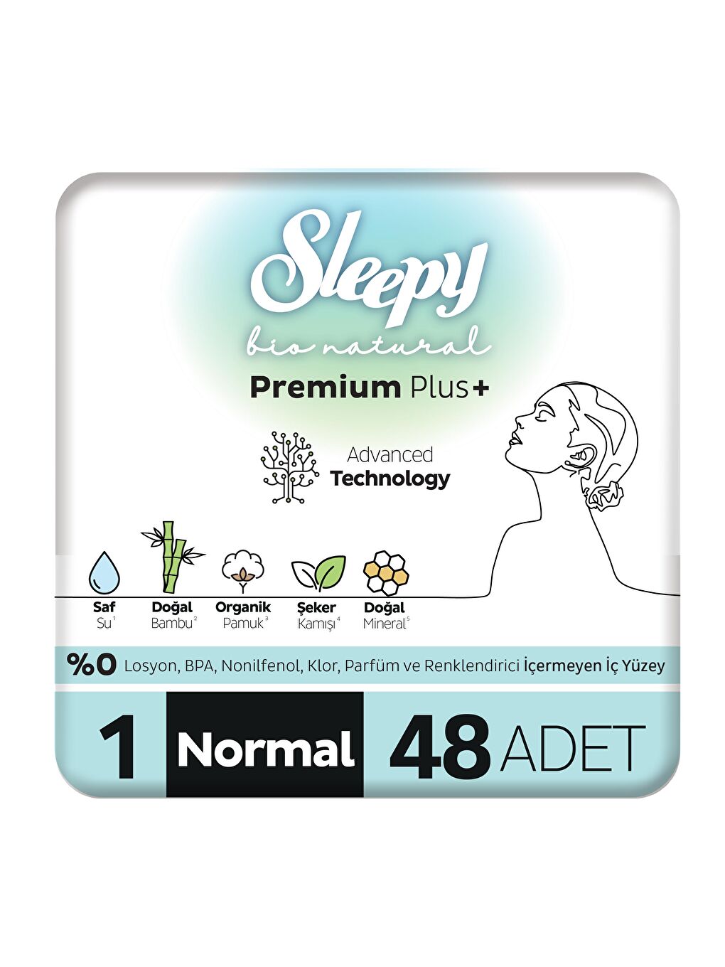 Bio Natural Premium Plus Hijyenik Ped Normal 48 Adet Ped