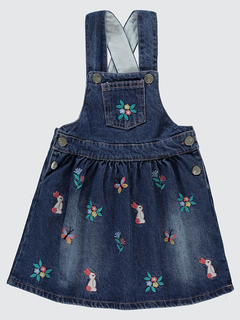 Kız Çocuk Salopet 2-5 Yaş Mavi