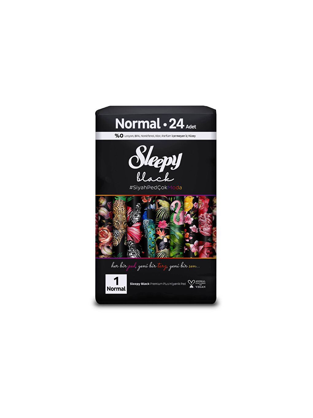 Black Premium Plus Hijyenik Ped Normal 24 Adet Ped-1