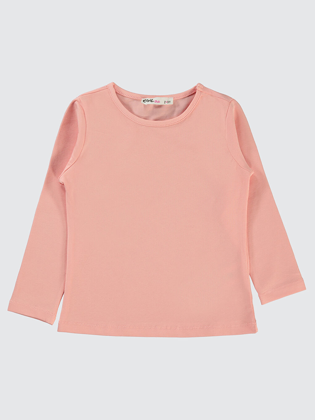 Pembe Kız Çocuk Sweatshirt 2-5 Yaş Pudra