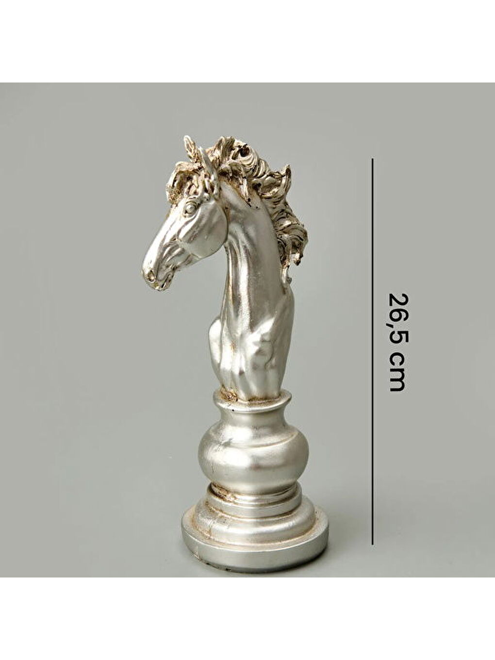 Gri Deco At Dekor - Gümüş - 26,5 cm-5