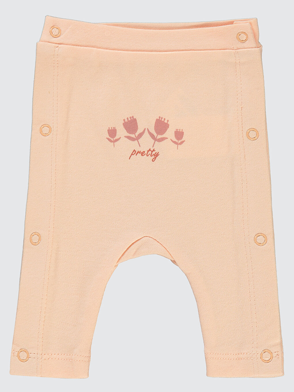 Pembe Baby Kız Bebek Premature Patiksiz Tek Alt Yumuşak Şeftali