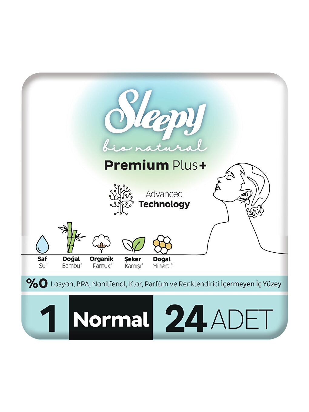 Bio Natural Premium Plus Hijyenik Ped Normal 24 Adet Ped