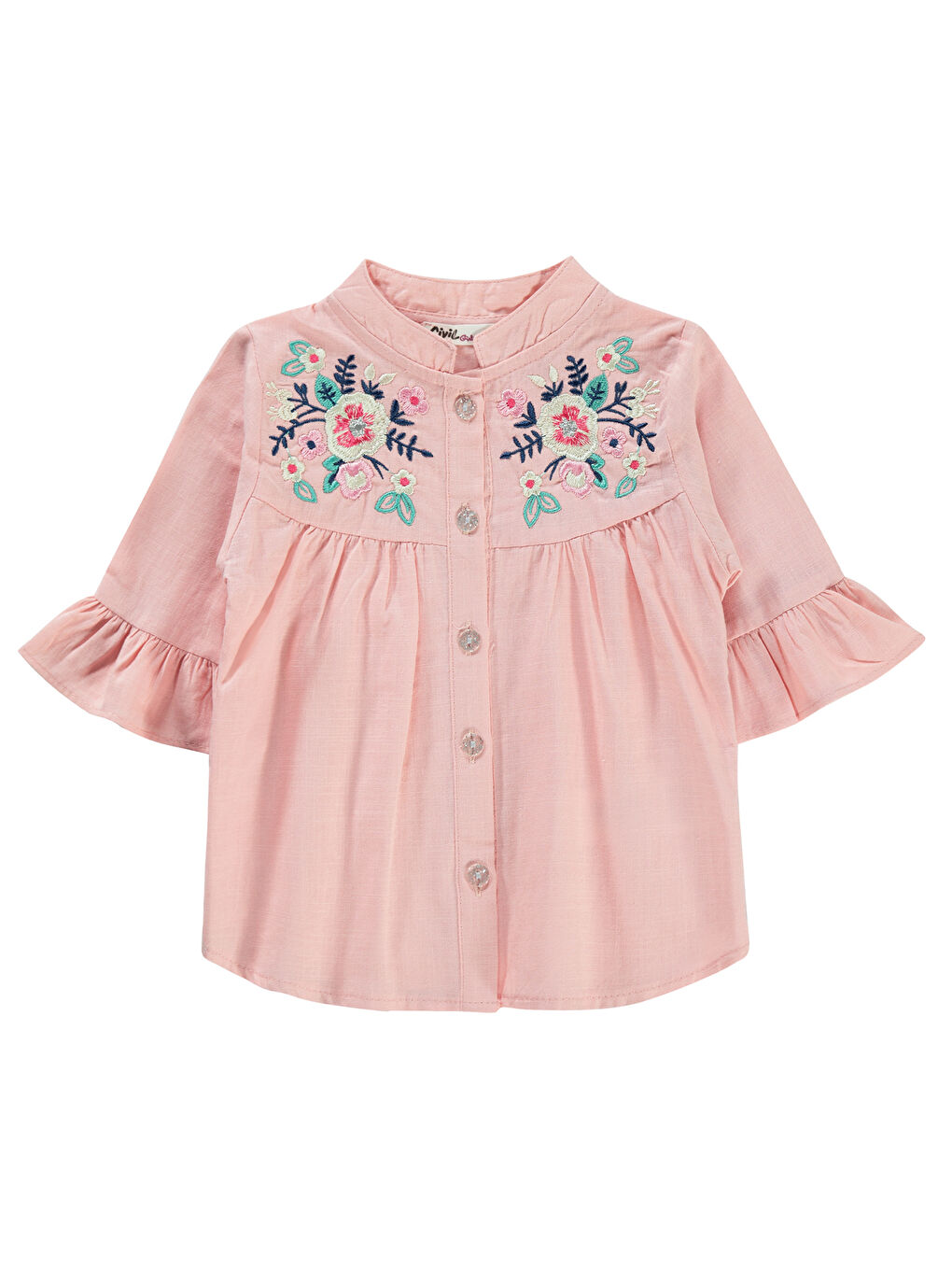 Pembe Girls Kız Çocuk Gömlek 2-5 Yaş Somon