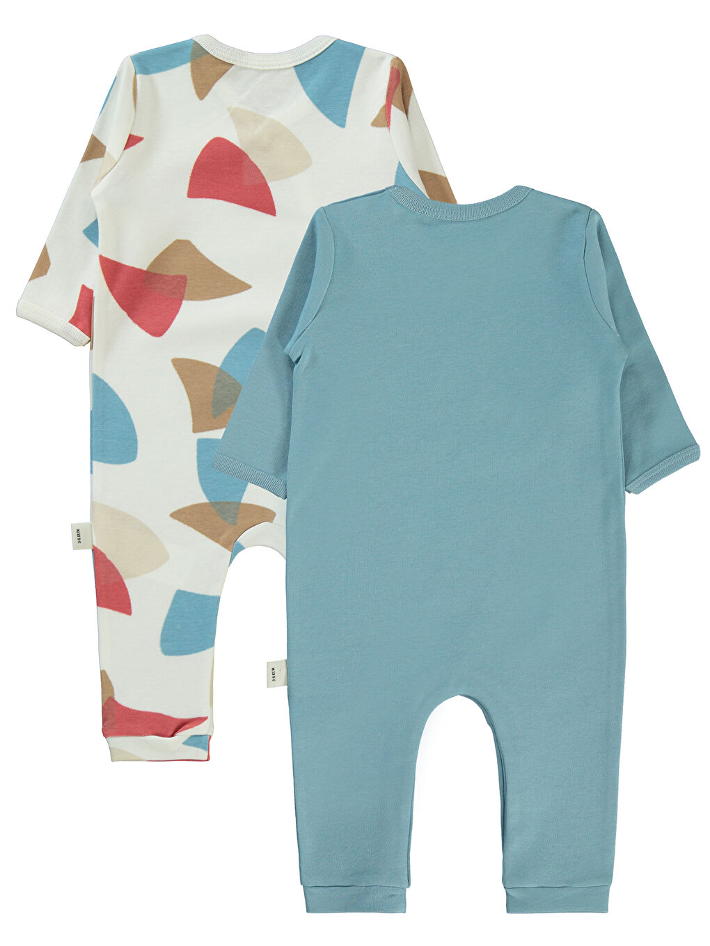 Baby Erkek Bebek 2'li Patiksiz Tulum 3-9 Ay Mavi-1