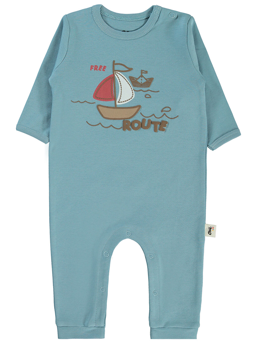 Baby Erkek Bebek 2'li Patiksiz Tulum 3-9 Ay Mavi-2