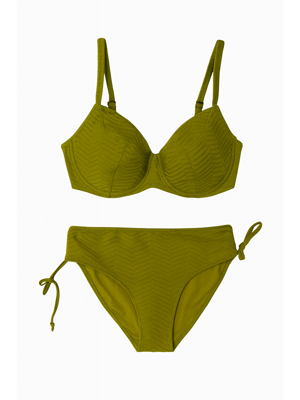 Kadın Haki Desenli Büyük Beden Astarlı Bikini Takım HZL25S-LC4004