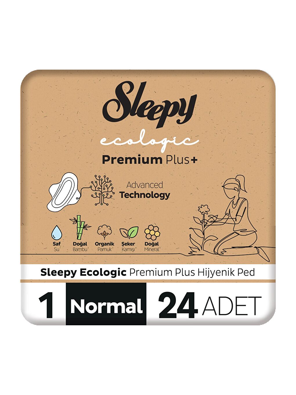 Ecologic Premium Plus Hijyenik Ped Normal 24 Adet Ped