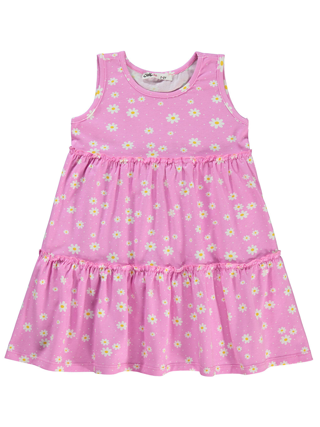 Girls Kız Çocuk Elbise 2-5 Yaş Fondan Pembe