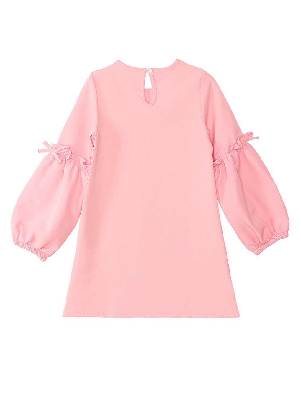 Pembe Cute Friends Kedi Kız Çocuk Dokuma Elbise-3