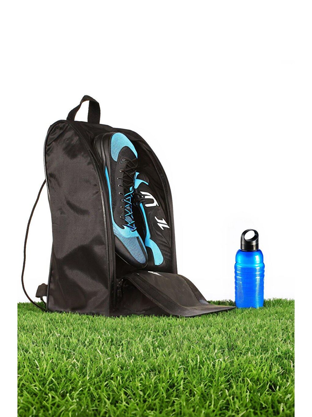 Siyah Erkek MKM Krampon Halısaha Genel Kullanım Su Geçirmez Ayakkabı Çantası  (20639)-1