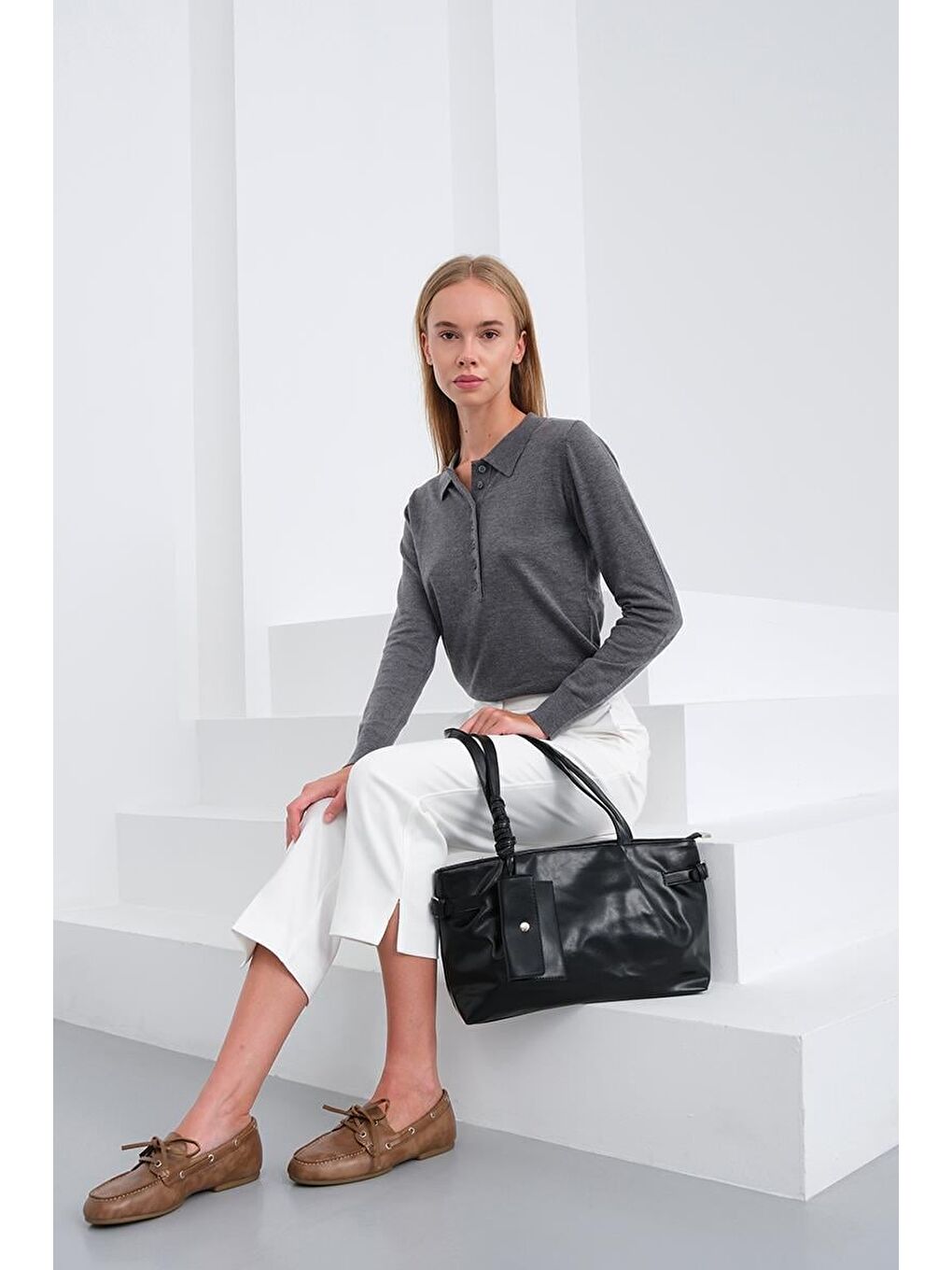 Bybo Vintage Omuz Çantası Siyah-1