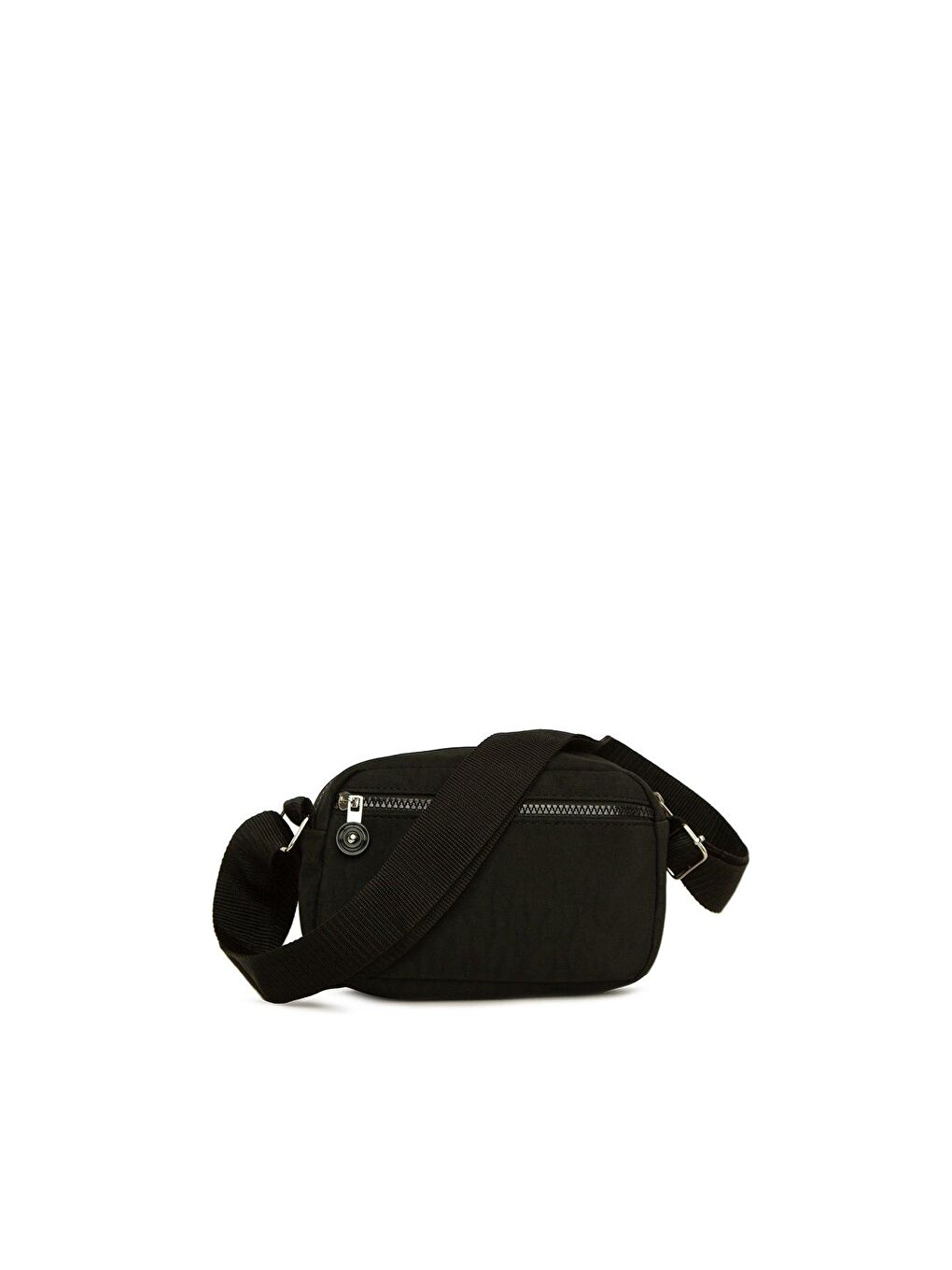 Siyah Ön Çift Fermuarlı Mini Paraşüt Çanta-2