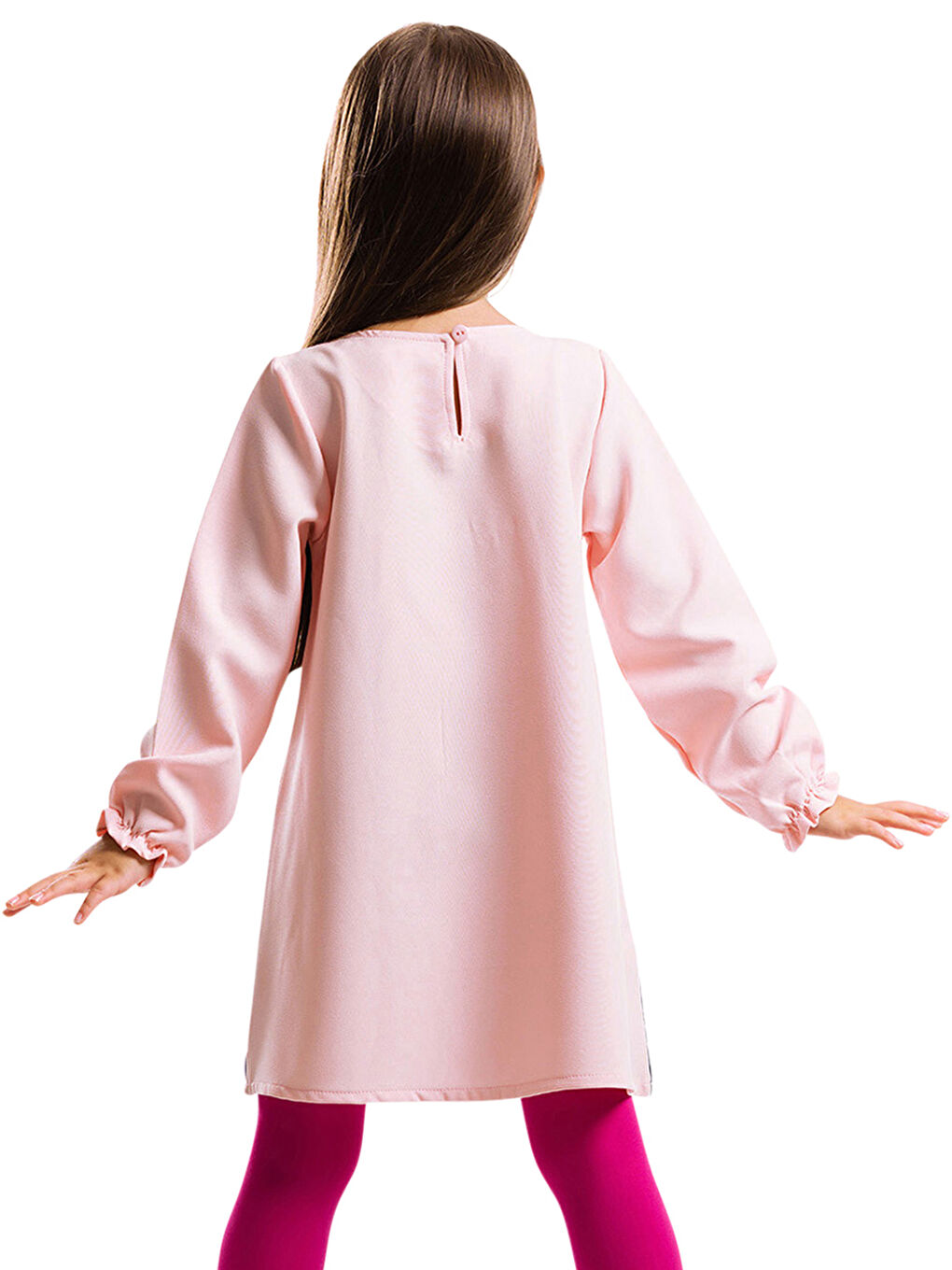 Karışık Zarif Ceylan Kız Çocuk Dokuma Elbise-1