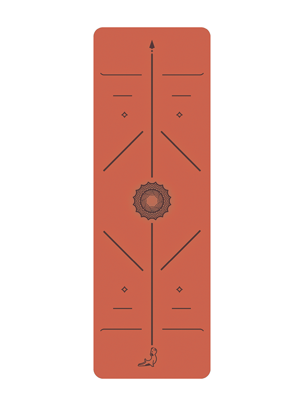 Focus Serisi Mercan Turuncu 4.1 mm Doğal Kauçuk Kaydırmaz Yoga Matı