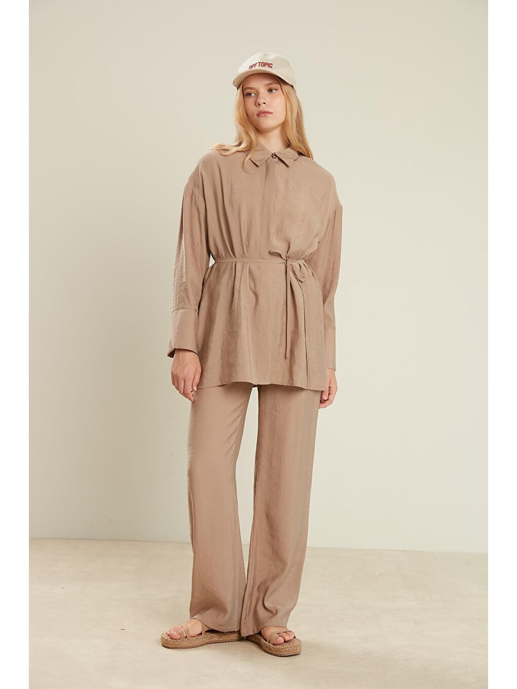 Bej Rahat Pantolon Vizon-1