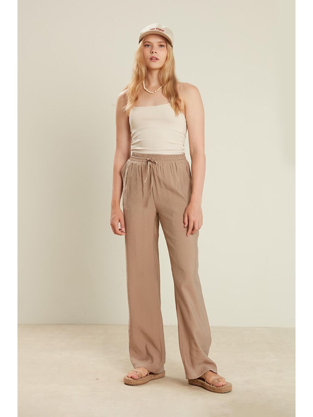 Bej Rahat Pantolon Vizon-3