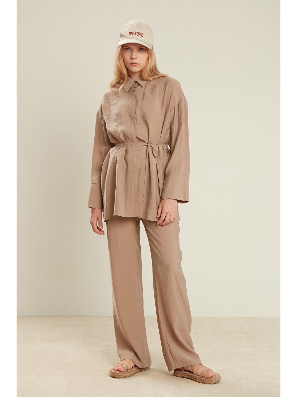 Bej Rahat Pantolon Vizon-4