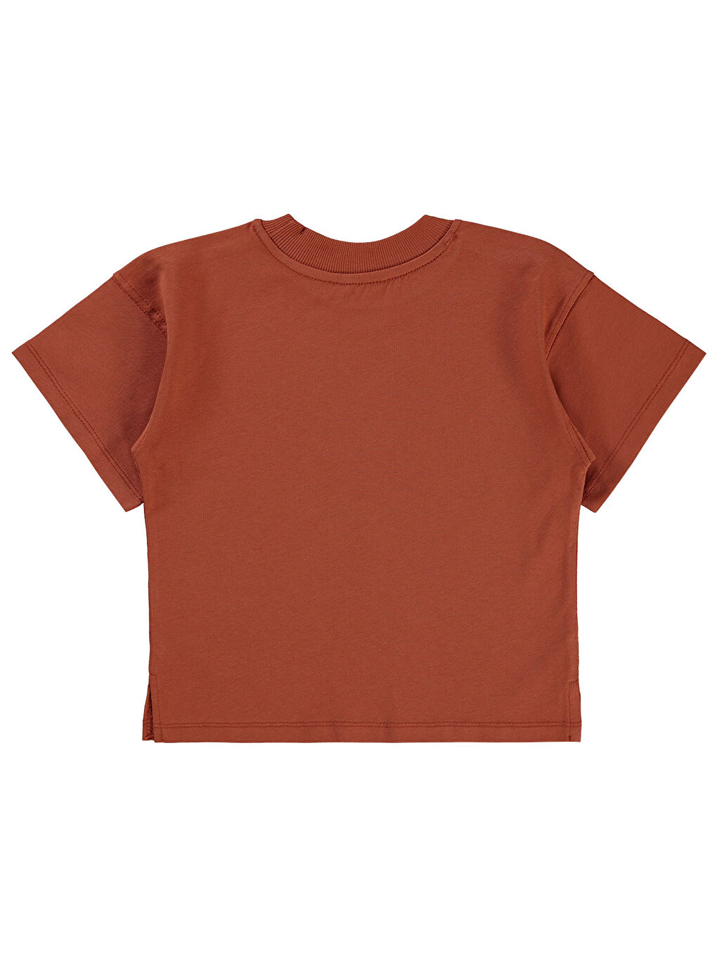 Turuncu Boys Erkek Çocuk Oversize Tişört 2-5 Yaş Koyu Bakır-1