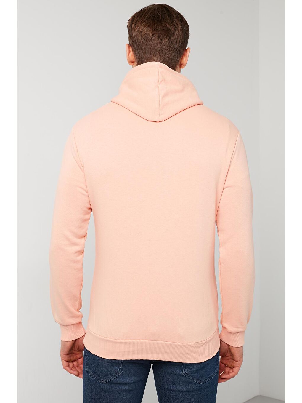 Buratti Pembe Pamuklu Kanguru Cepli Kapüşonlu Erkek Sweatshirt 541HOODIE - 3