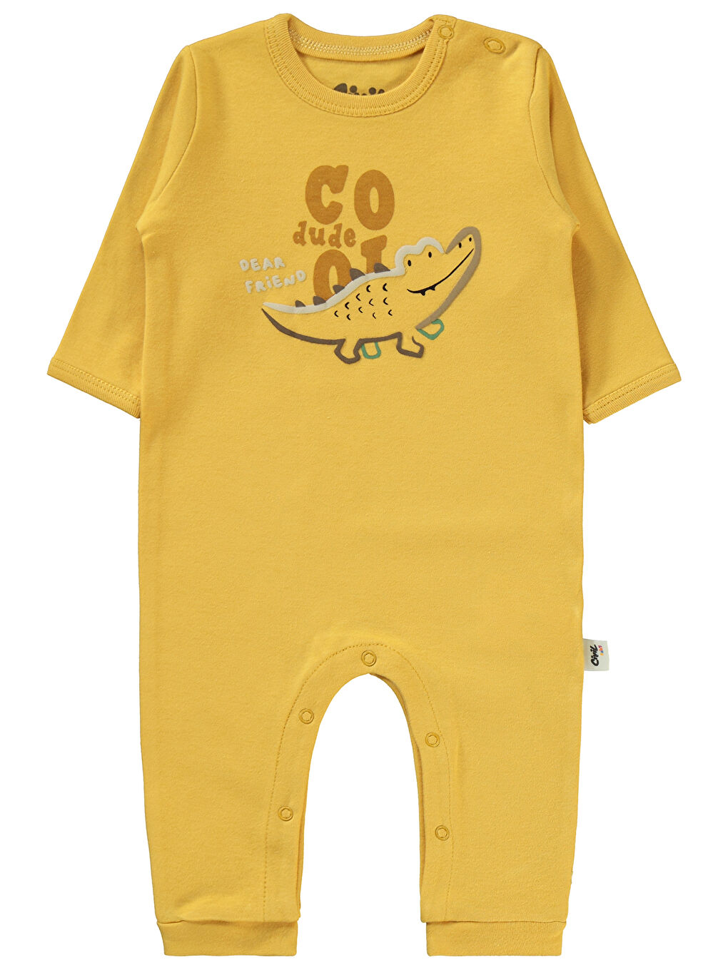 Kahverengi Baby Erkek Bebek 2'li Patiksiz Tulum 3-9 Ay Hardal-2