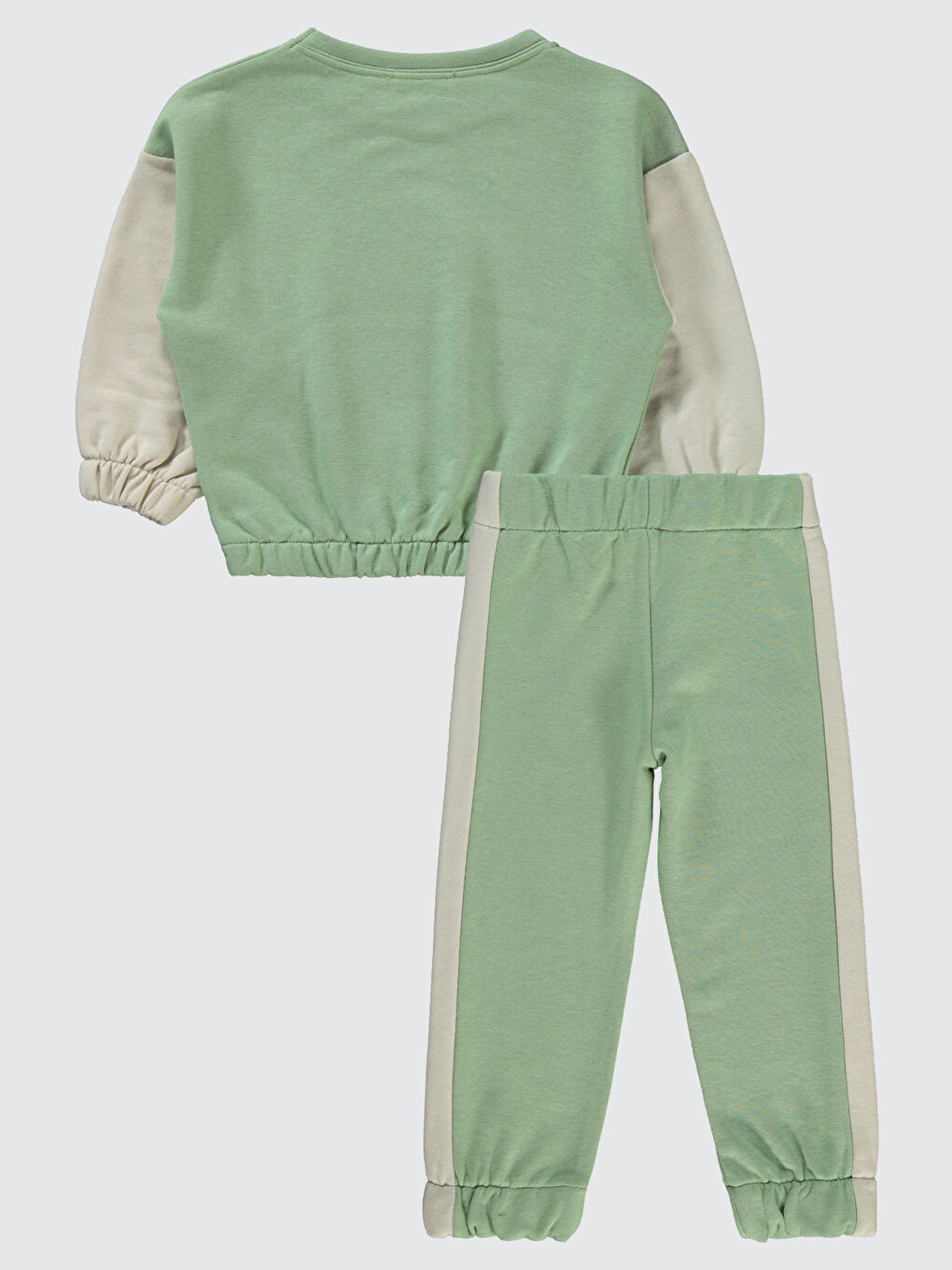 Kız Çocuk Takım 2-5 Yaş Bej Yeşil-2