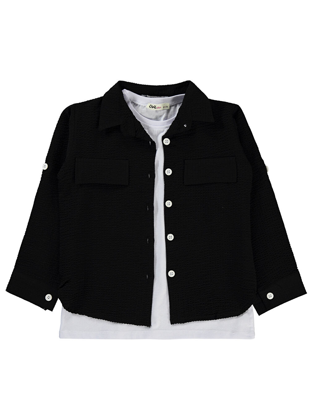 Girls Kız Çocuk Gömlek 6-9 Yaş Siyah