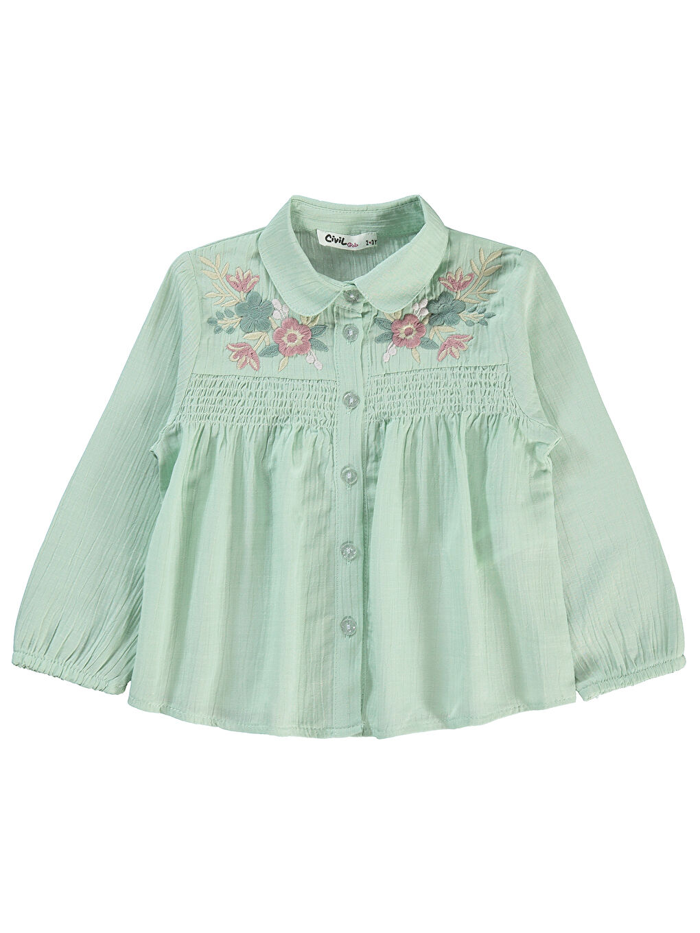 Girls Kız Çocuk Gömlek 2-5 Yaş Yeşil