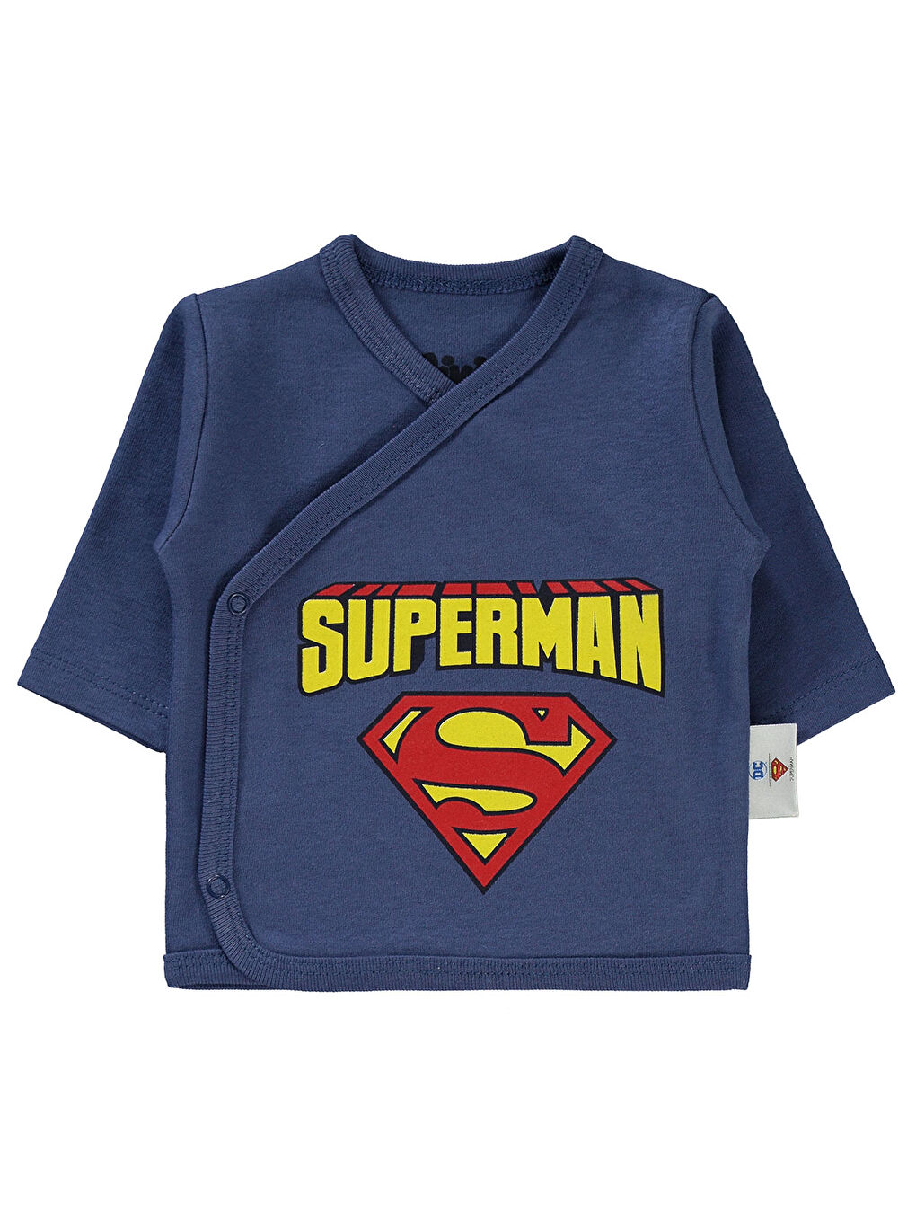 Superman Erkek Bebek Zıbın Takımları İndigo-2