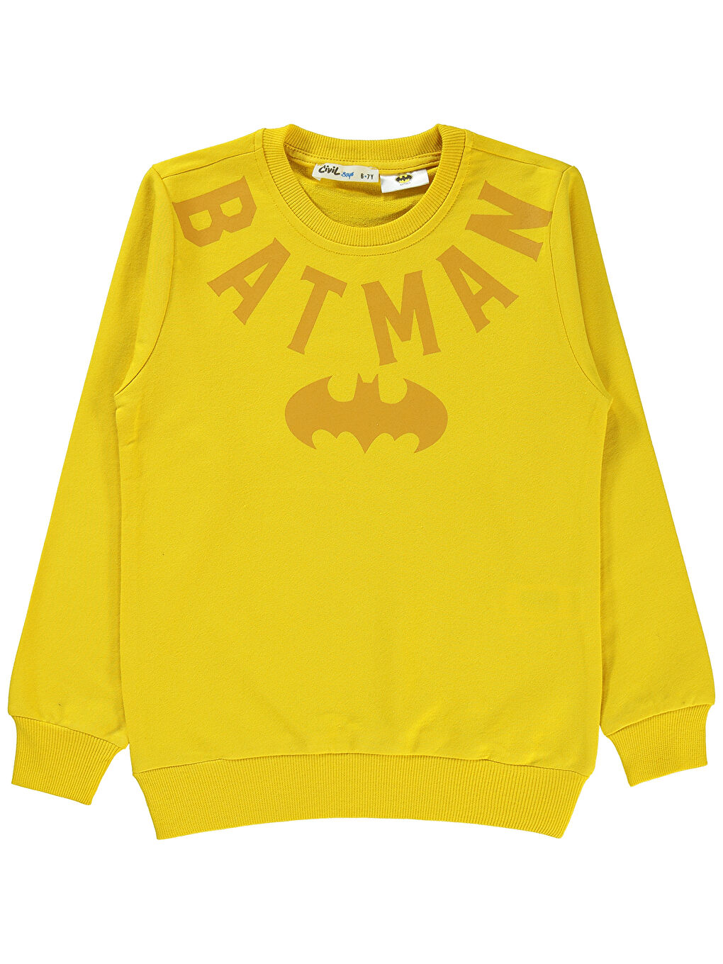 Batman Erkek Çocuk Sweatshirt 6-9 Yaş Sarı