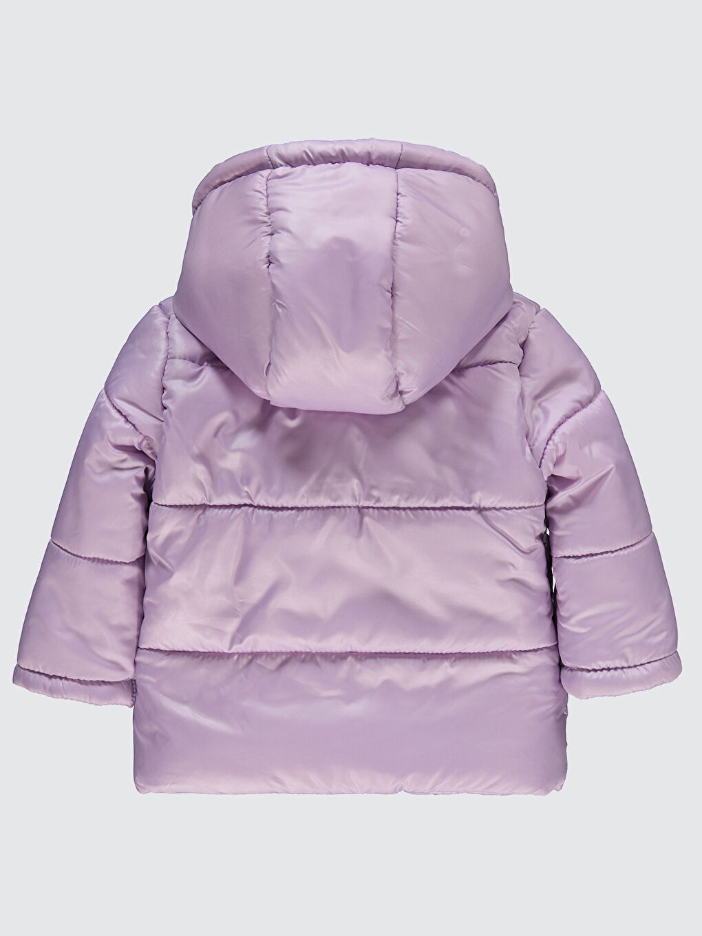 Kız Bebek Kapüşonlu Mont 6 18 Ay Koyu Lila-2