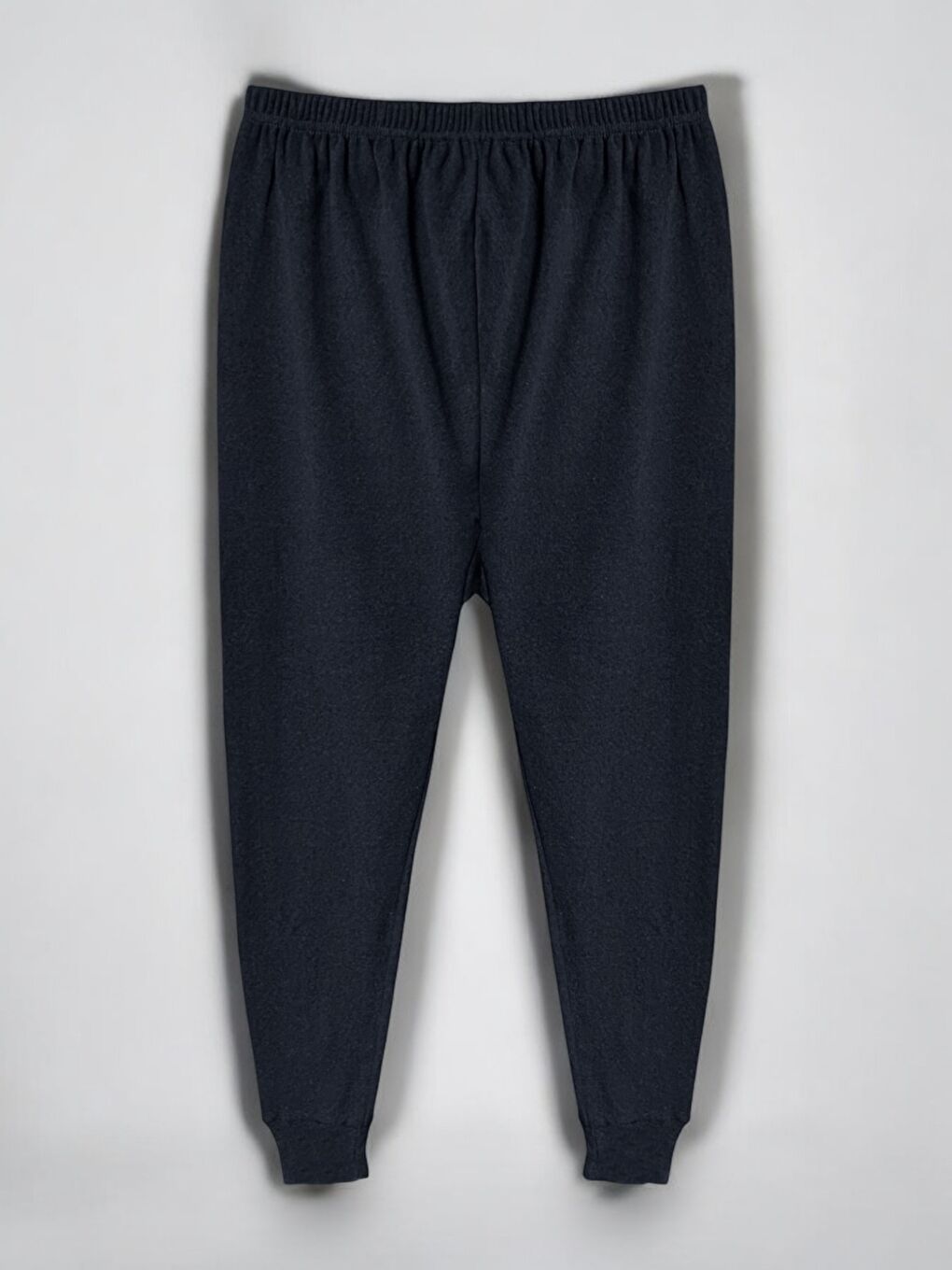 Erkek Siyah Şardonlu Pamuklu Manşetli Kışlık İçlik Tayt