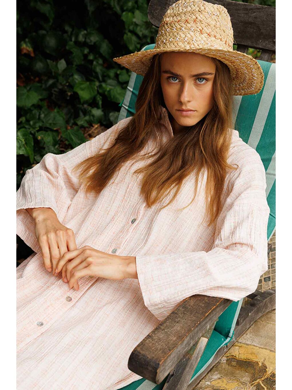 Turuncu Sedef Düğme Detaylı Oranj Elbise