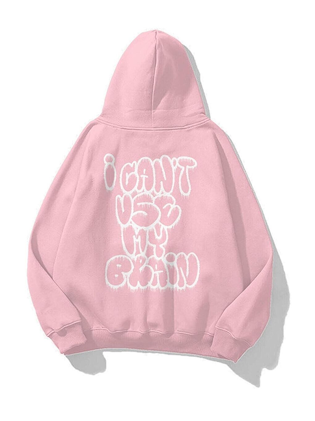 Kadın Pembe  I Can't Use My Brain Sweatshirt-1