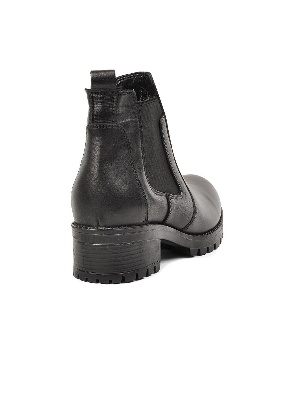 580 Siyah Hakiki Deri Chelsea Kadın Bot-3