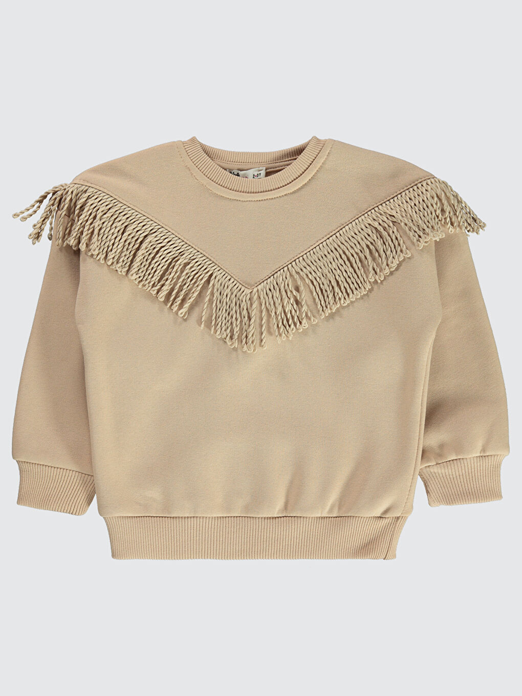 Ekru Kız Çocuk Sweatshirt 2-5 Yaş Yulaf Sütü