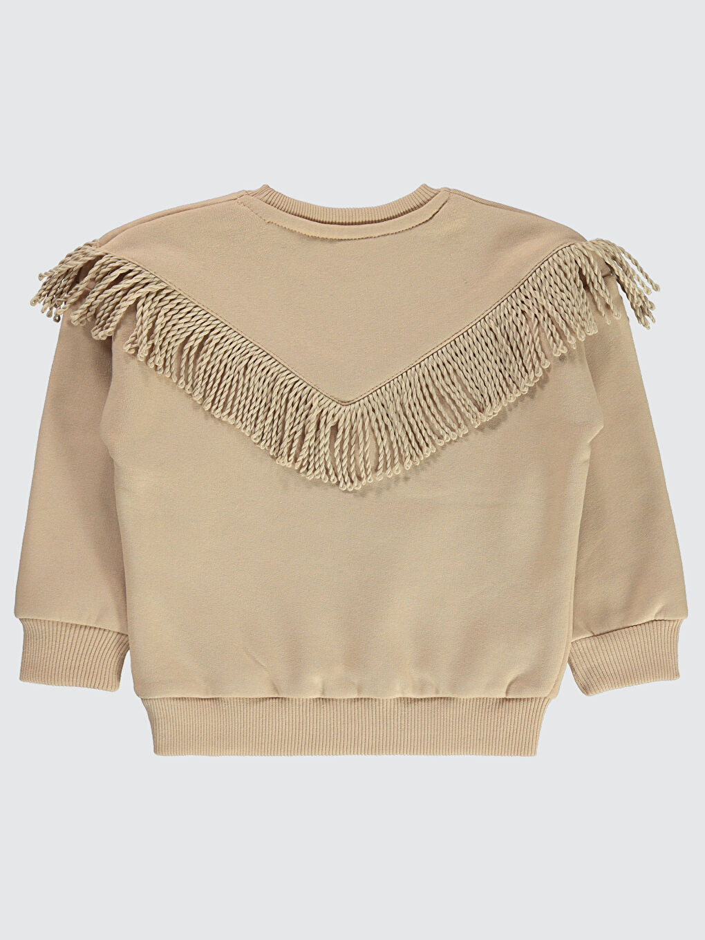 Ekru Kız Çocuk Sweatshirt 2-5 Yaş Yulaf Sütü-1